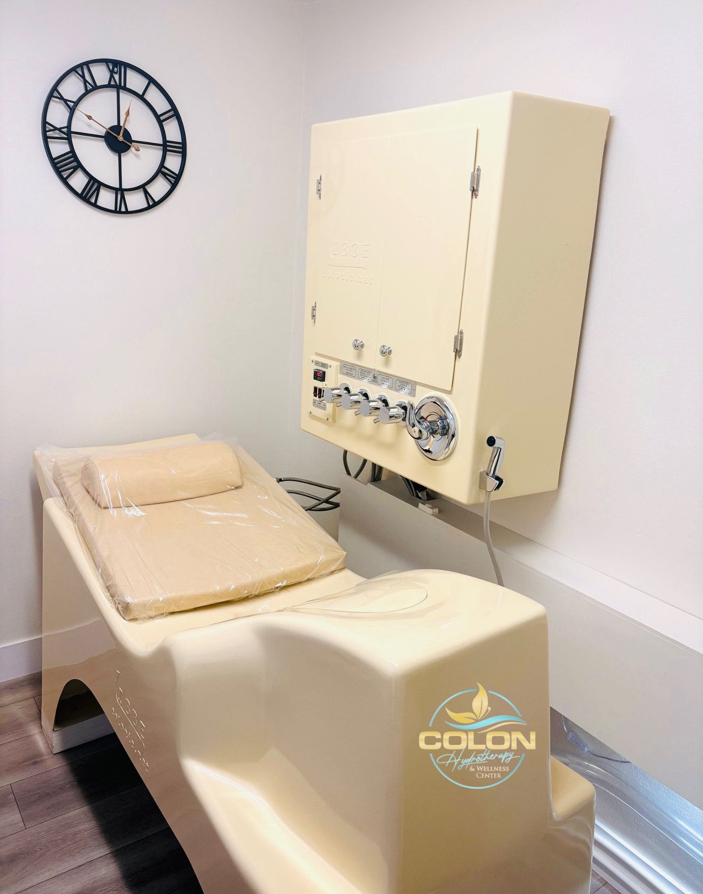 Colon hydrotherapy treatment room